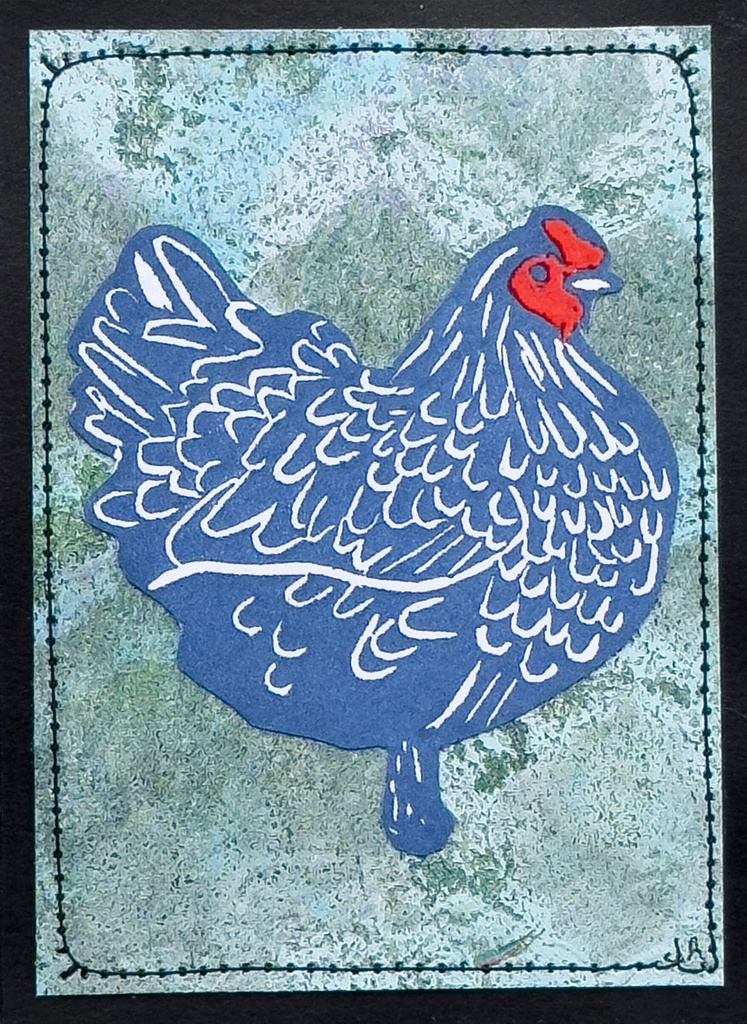Blue Hen Chicken Verdigris SM